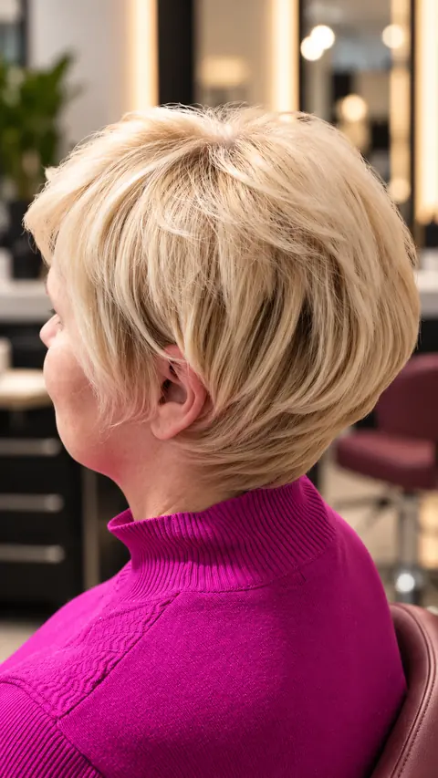 Corte pixie loiro com textura